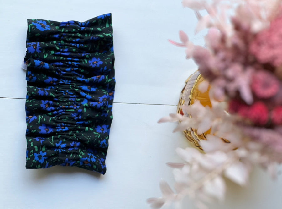 Col amovible volanté Margareth bleu viscose