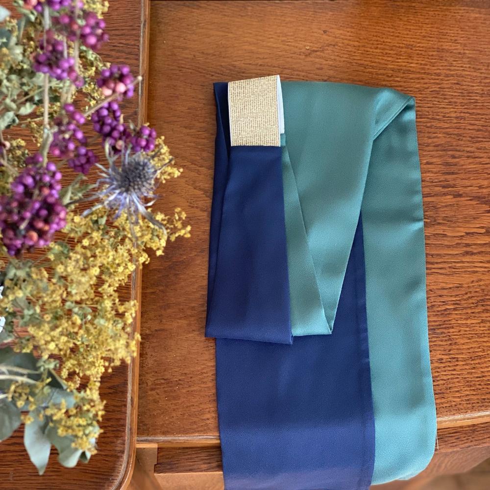 Bandeau Ceinture Gabriella - Bleu Vert - Large