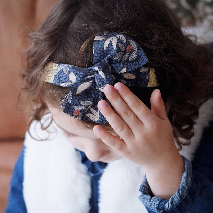 Bandeau élastique - Anna - Bleu Denim