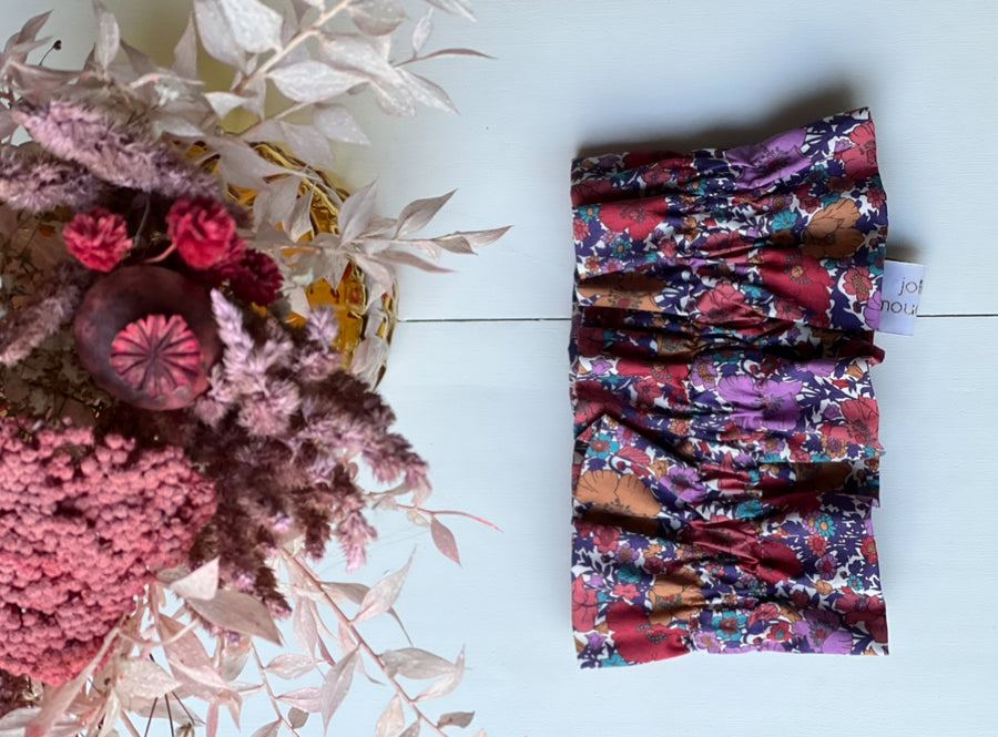 Col amovible volanté Clotilde Mauve