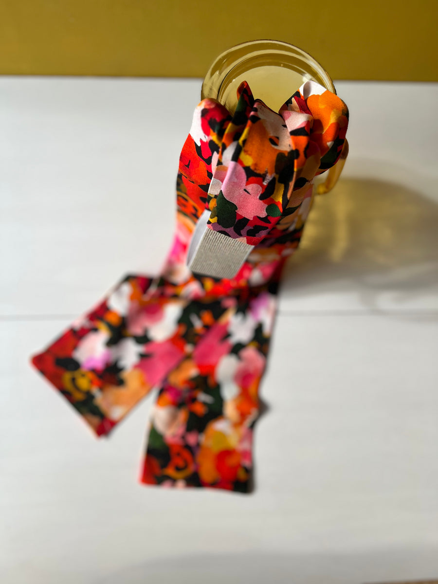 Bandeau Ceinture - CAMÉLIA VERMILLON  - Large