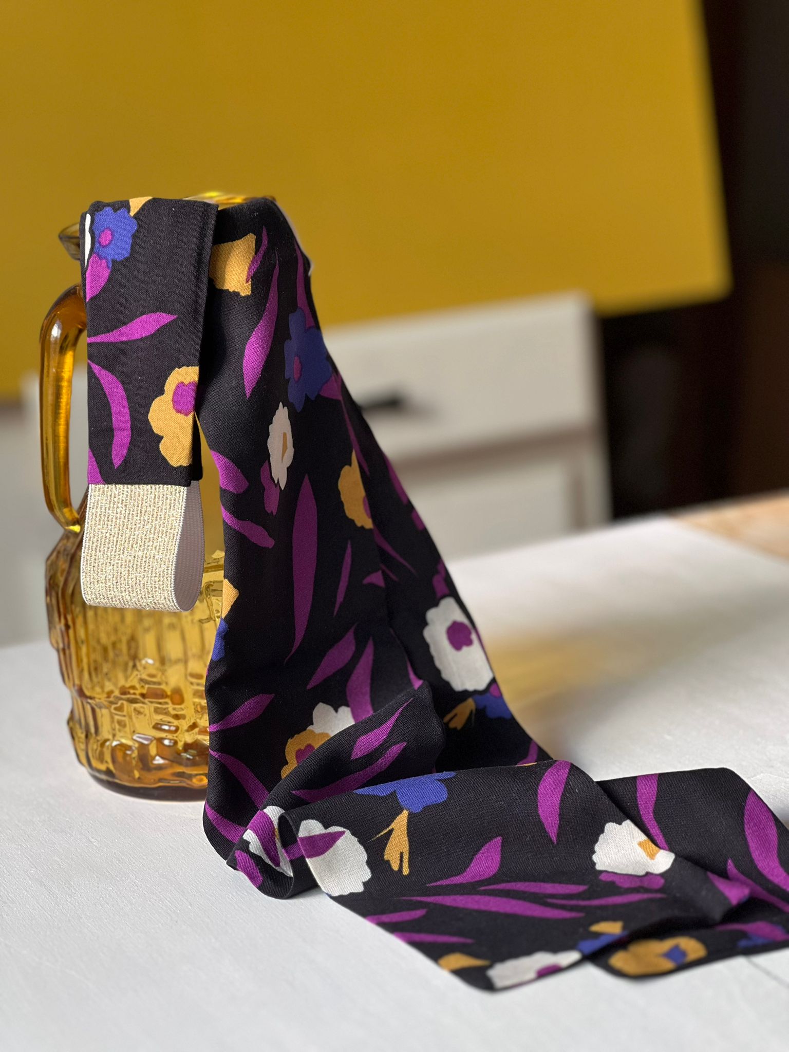 Bandeau Ceinture -Céleste Prune -Large