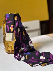 Bandeau Ceinture -Céleste Prune -Large