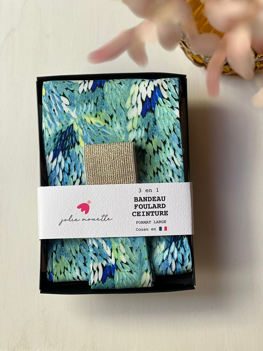 Bandeau Ceinture -Caroline Turquoise -Large