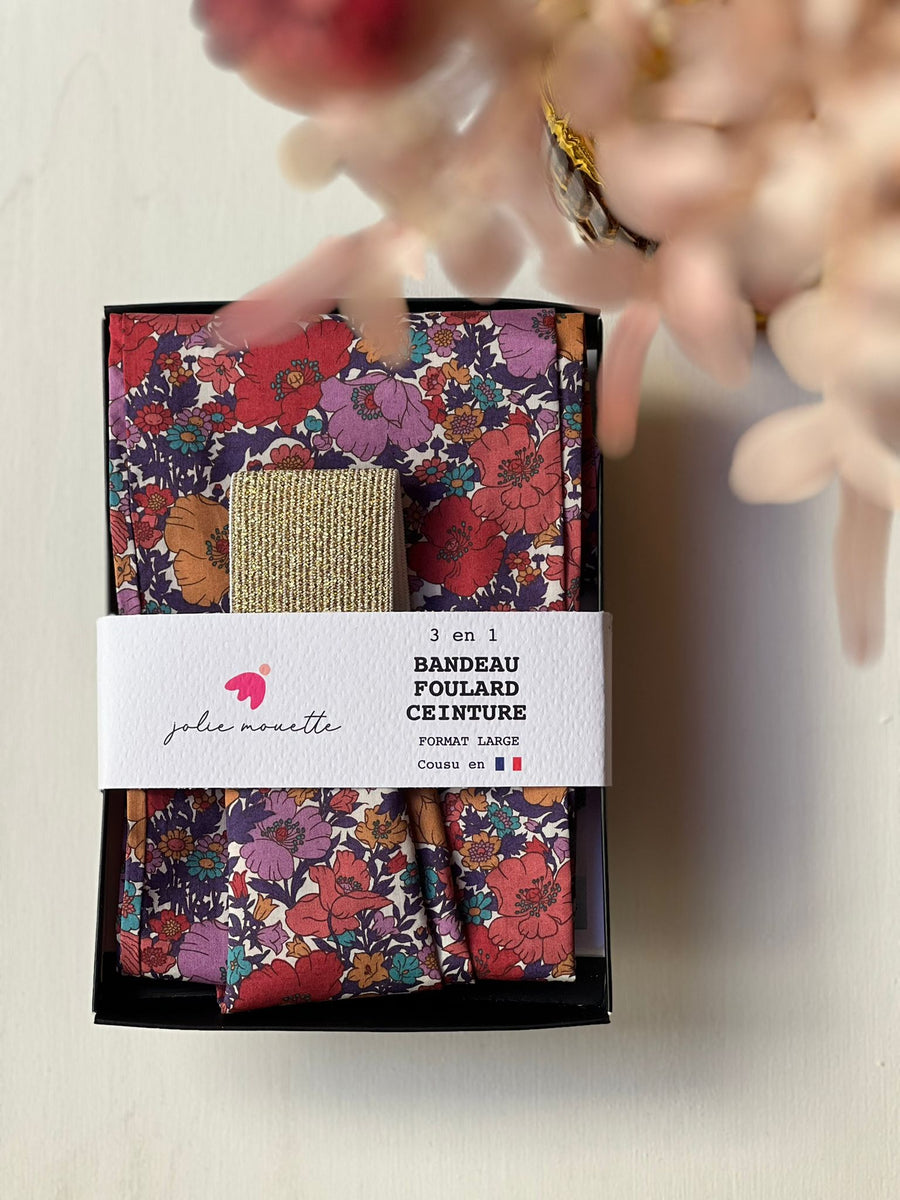 Bandeau Ceinture Clotilde  Mauve  - Large