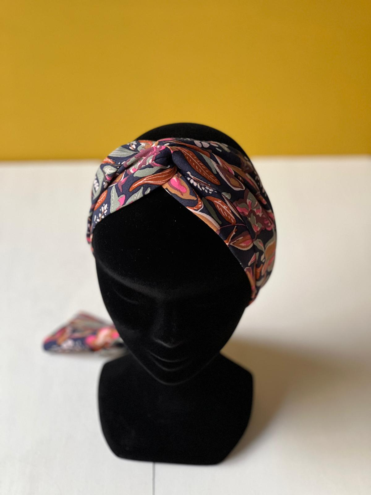 Bandeau Ceinture -Cannelle Marine  -Large