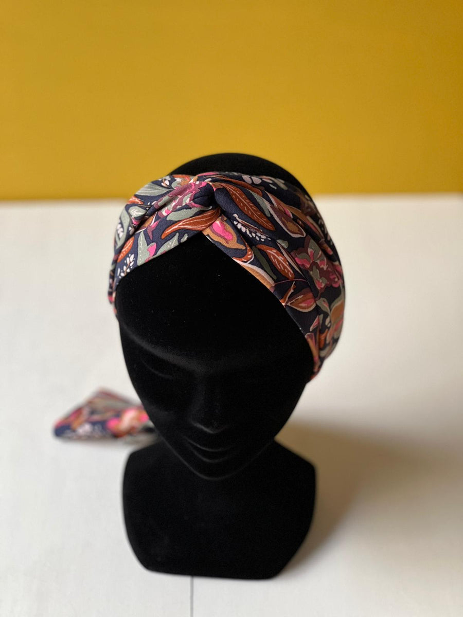 Bandeau Ceinture -Cannelle Marine  -Large