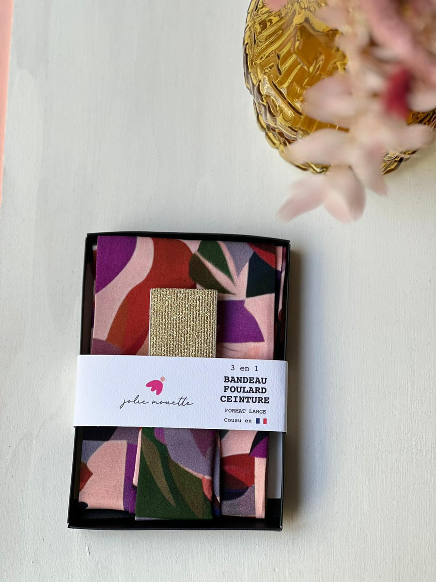 Bandeau Ceinture -Cyrielle Rose poudre  -Large