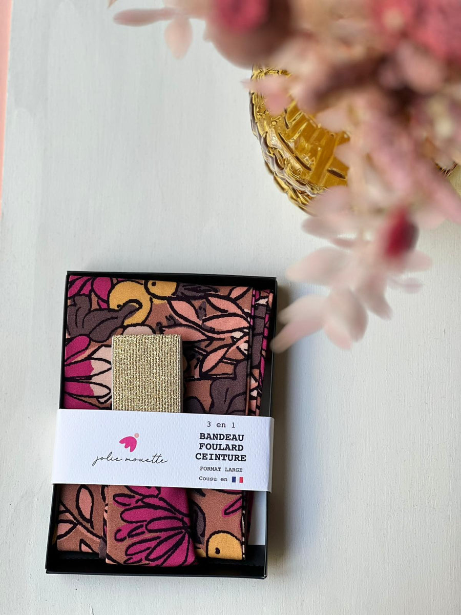 Bandeau Ceinture -Célia Rose poudré   -Large